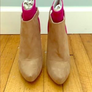 Multi color ankle boots